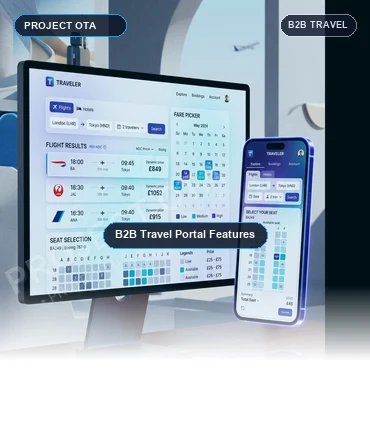 B2B travel portal dashboard for agency and sub-agent management