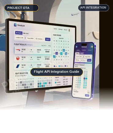 API architecture diagram for flight booking software