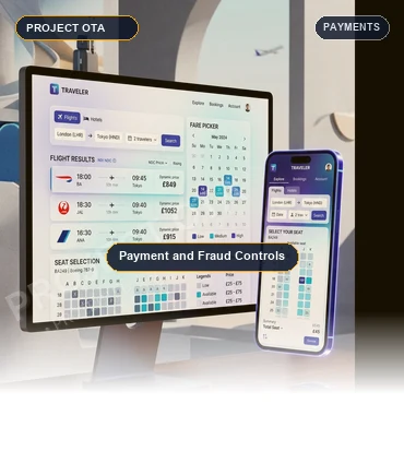 Secure payment and fraud controls in a travel booking platform